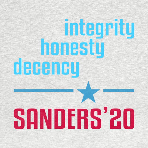 Integrity, Honesty, Decency Sanders 2020 by funfun